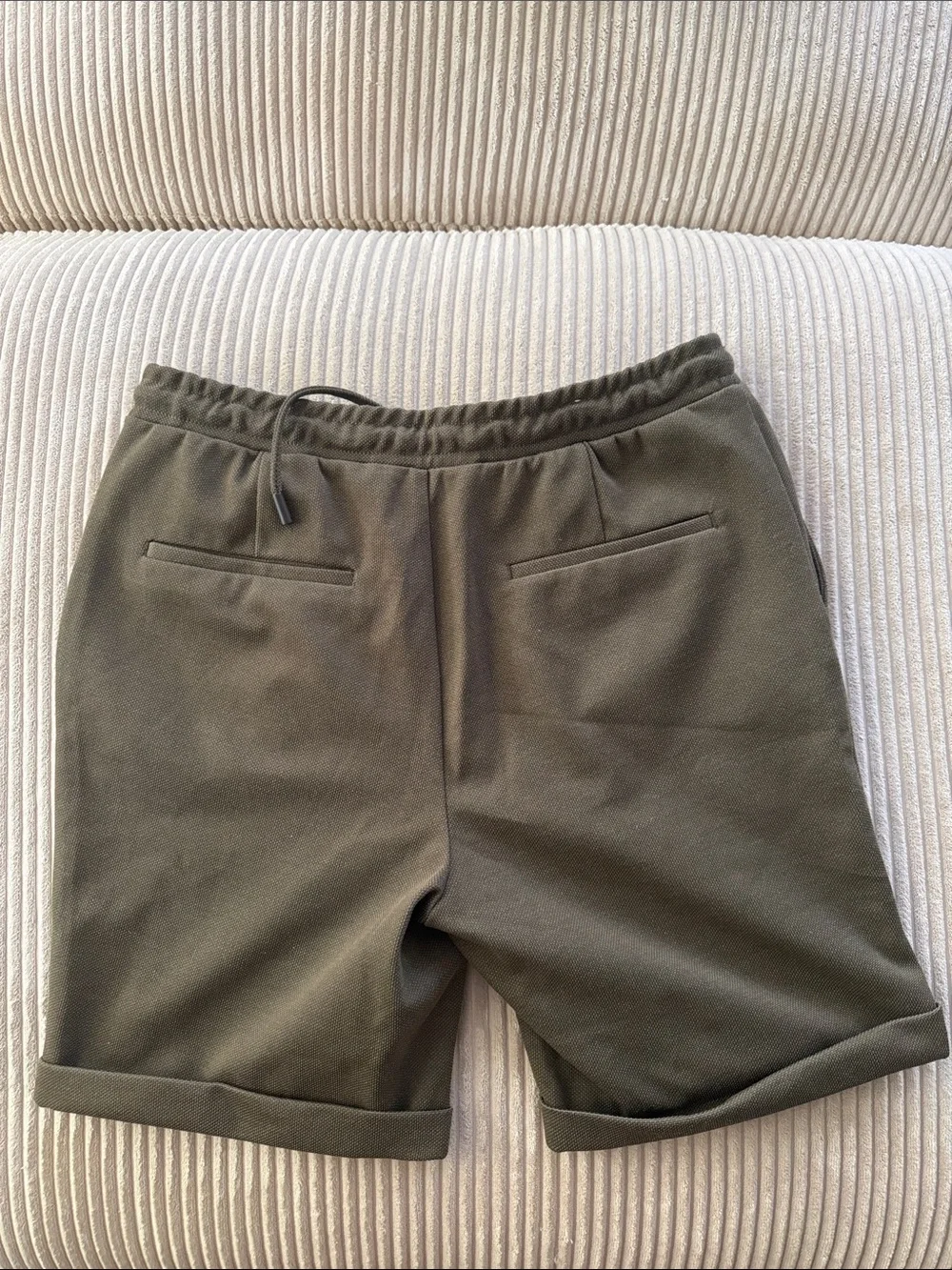 Zara Men's Olive Drawstring Athletic Shorts